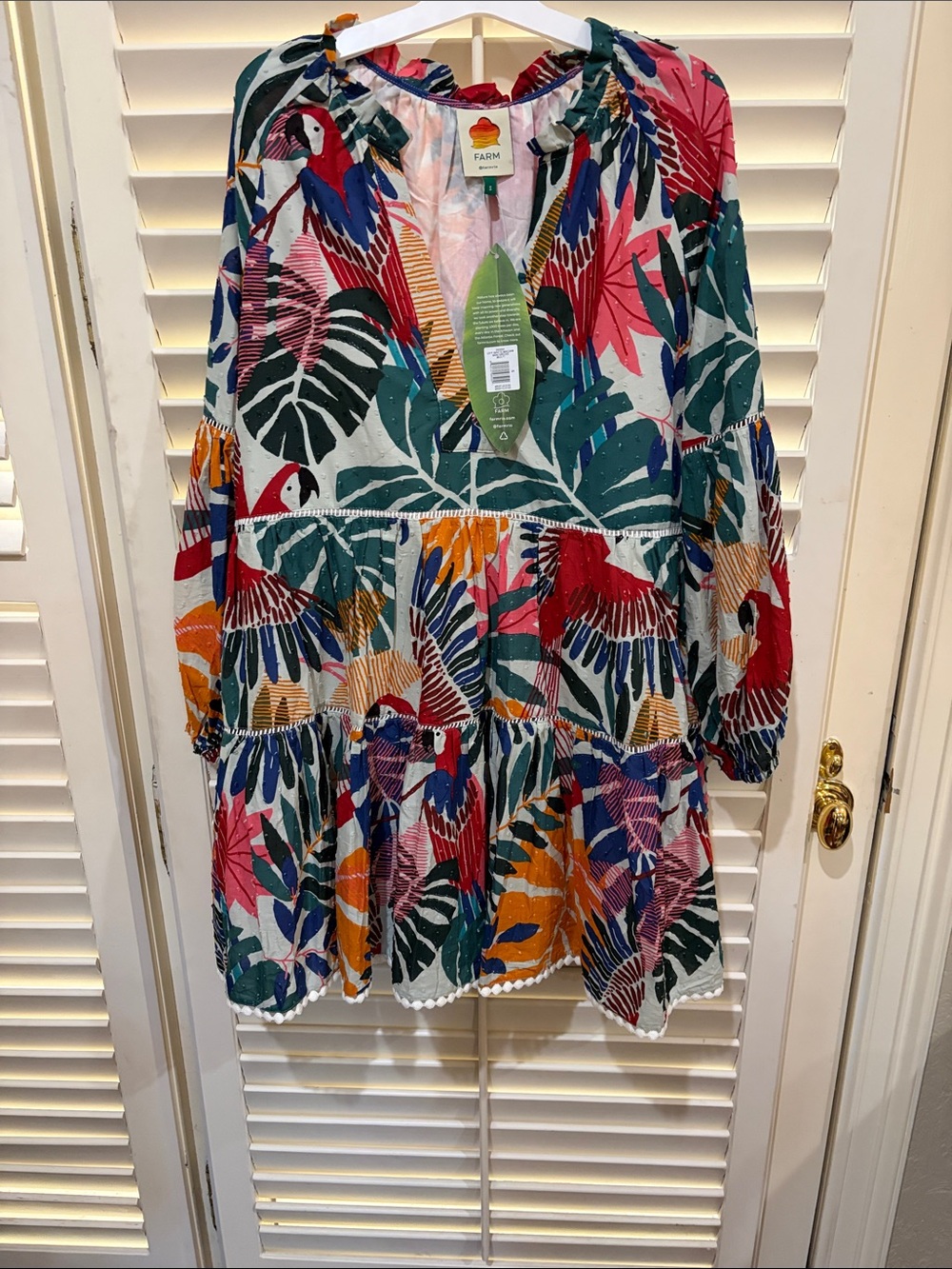 FARM Rio Macaw Lightweight Dress .size small NWT